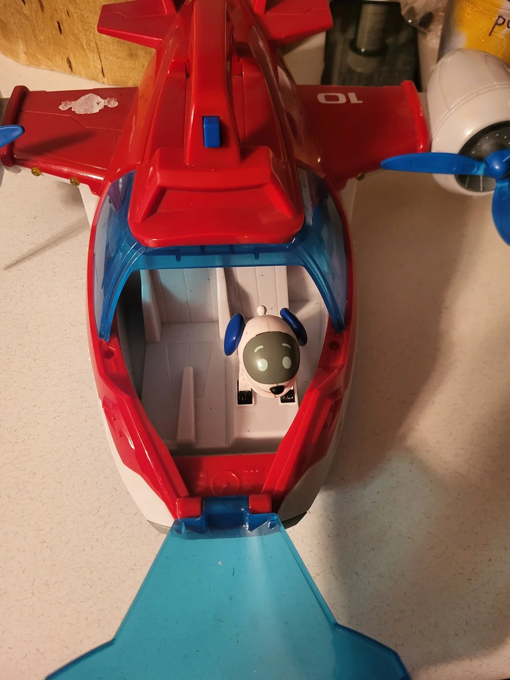 Paw Patrol Air Patroller Rescue Plane Airplane Lights Sound Toy Red Blue WORKS